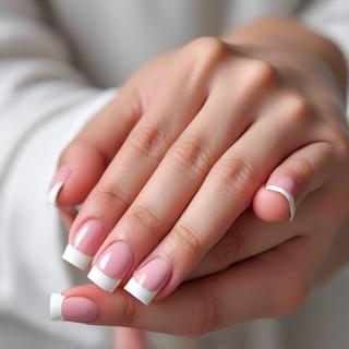 Manucure française classique